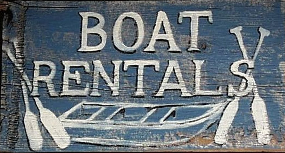 Boat Rental Sign